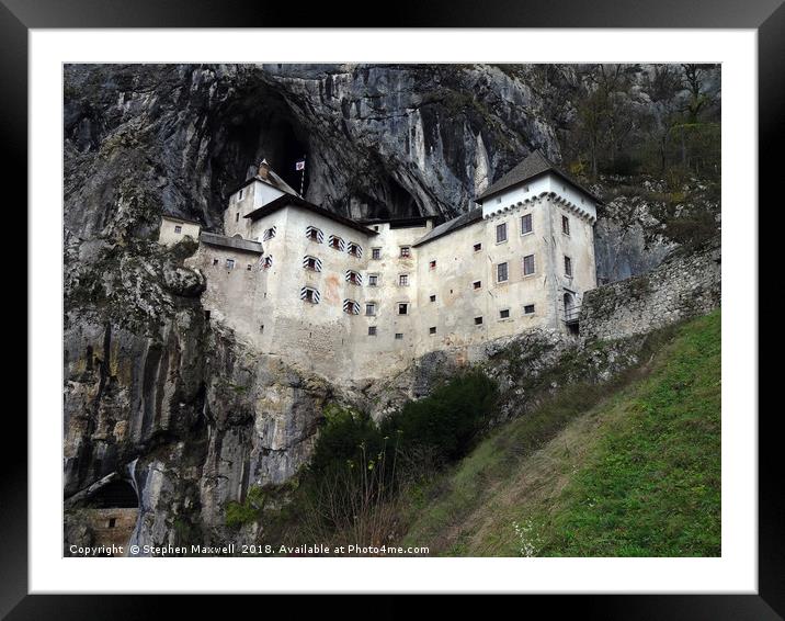 Predjama Castle, Slovenia                          Framed Mounted Print by Stephen Maxwell