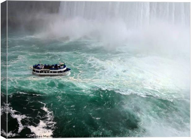 Maid of The Mist                                Canvas Print by Stephen Maxwell