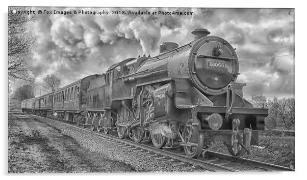 East lancs railway 13065 Acrylic by Derrick Fox Lomax