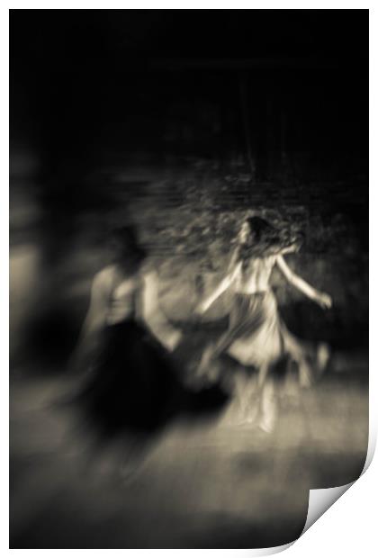 Dancing women Print by Larisa Siverina