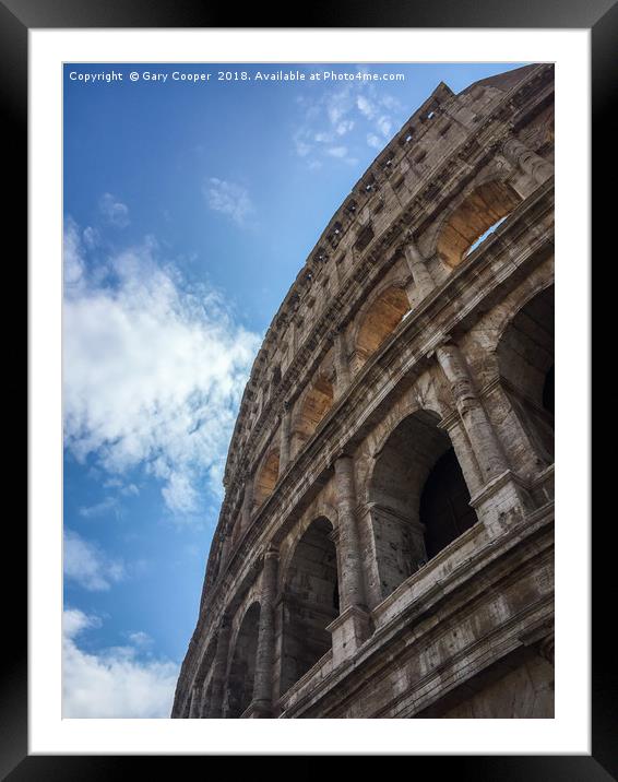 Rome Coliseum Italy  Framed Mounted Print by Gary Cooper