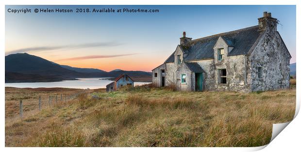 An Abandoned House on the Isle of Lewis Print by Helen Hotson