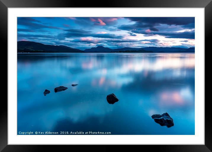 Peaceful Reflection Framed Mounted Print by Kev Alderson