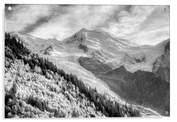 Mont Blanc Monochrome Acrylic by David Pyatt