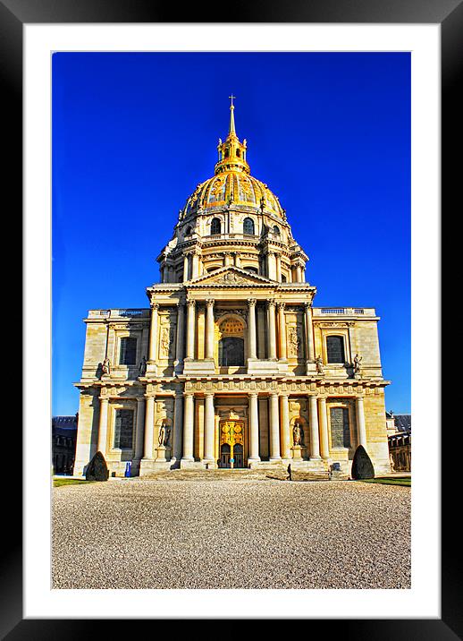 The Golden Dome Of The Church At Les Invalides Framed Mounted Print by Jim kernan