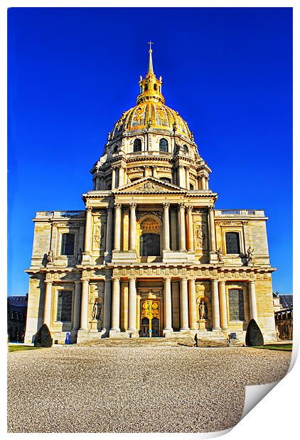 The Golden Dome Of The Church At Les Invalides Print by Jim kernan
