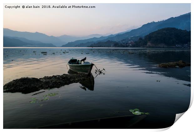 Phewa Lake Nepal Print by alan bain