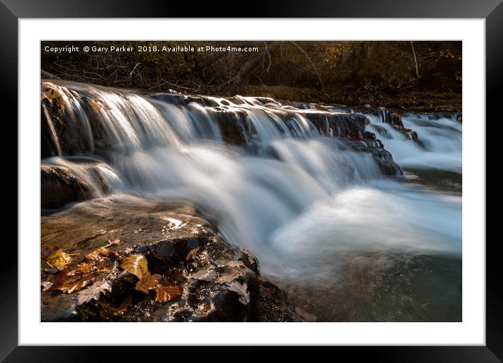 Welsh Waterfall in the Autumn Framed Mounted Print by Gary Parker
