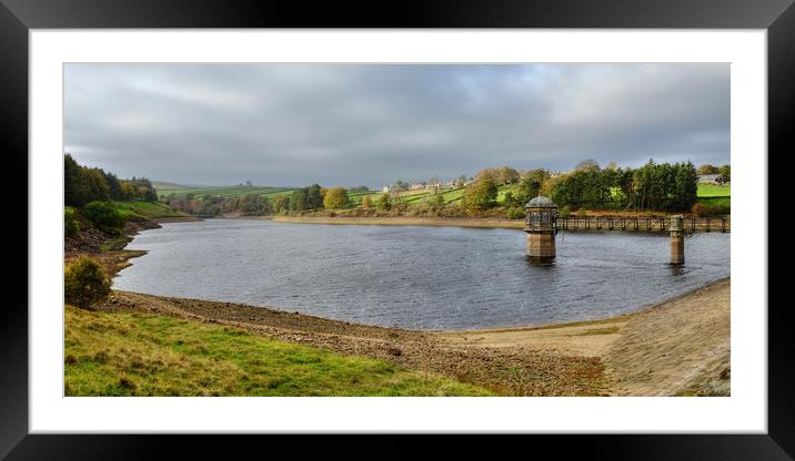 Lower Laithe Reservoir Framed Mounted Print by Diana Mower