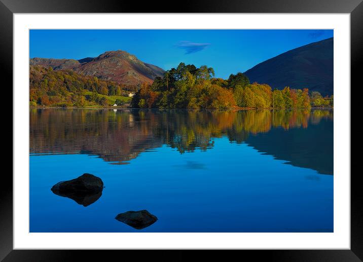 Grasmere reflection Framed Mounted Print by Robert Fielding