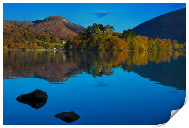 Grasmere reflection Print by Robert Fielding