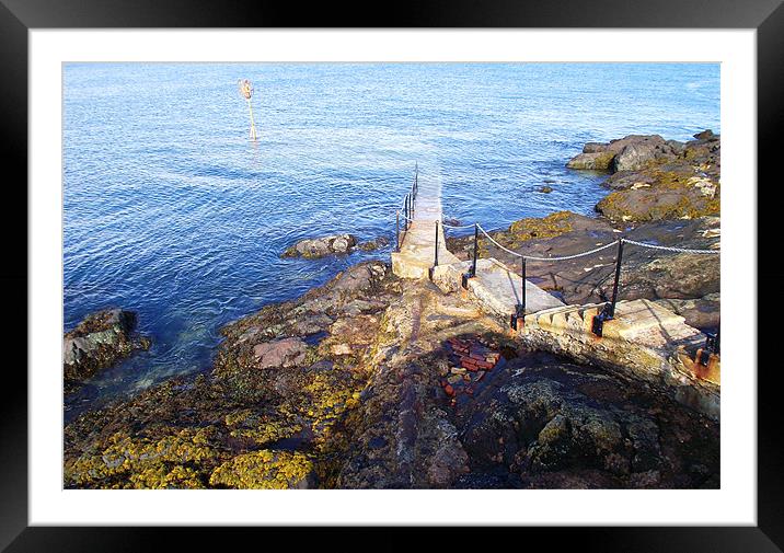 Stairway From The Sea Framed Mounted Print by Christine Jeffrey