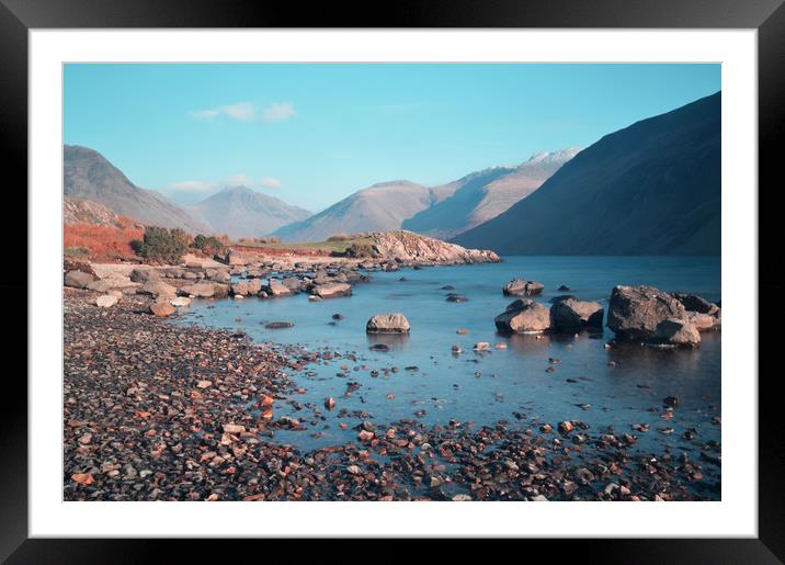 Wast Water on the Rocks Framed Mounted Print by Sarah Couzens