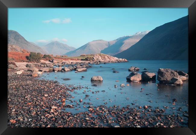 Wast Water on the Rocks Framed Print by Sarah Couzens