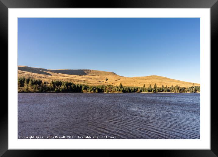 Beacons Reservoir and Fan Fawr, Brecon Beacons Framed Mounted Print by KB Photo