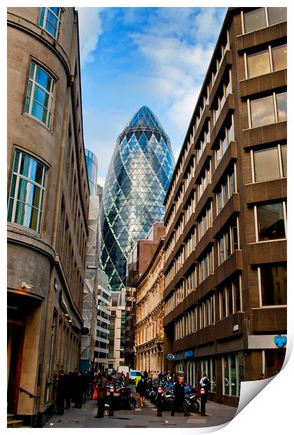 30 St Mary Axe The Gherkin London Print by Andy Evans Photos