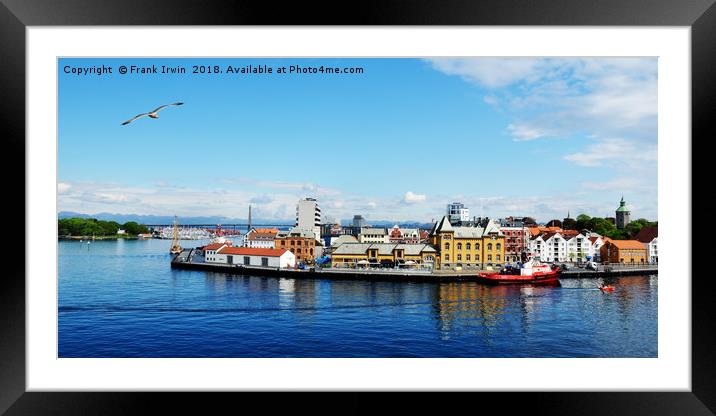 Stavanger harbour entrance Framed Mounted Print by Frank Irwin
