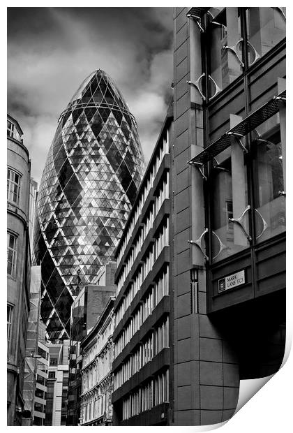 30 St Mary Axe The Gherkin London Print by Andy Evans Photos