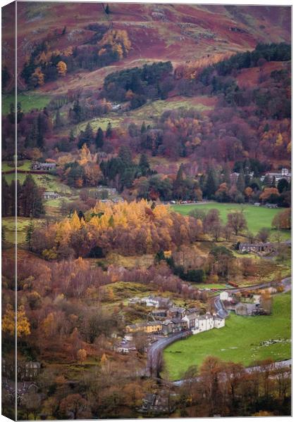 Patterdale in Autumn  Canvas Print by Mark S Rosser