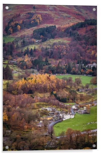 Patterdale in Autumn  Acrylic by Mark S Rosser