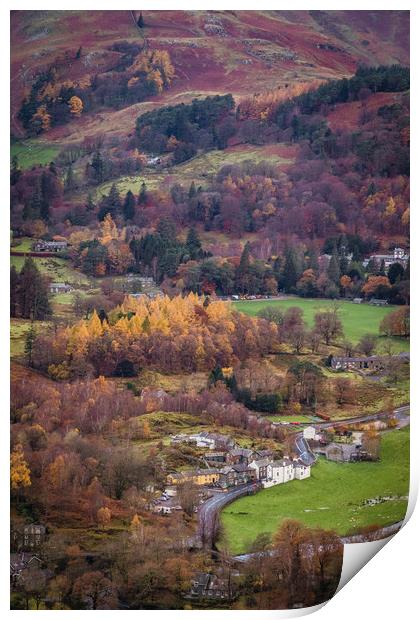 Patterdale in Autumn  Print by Mark S Rosser