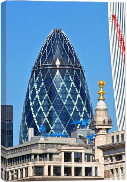 The Iconic Gherkin Canvas Print by Andy Evans Photos