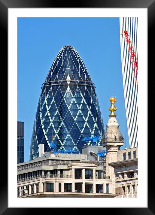 The Iconic Gherkin Framed Mounted Print by Andy Evans Photos
