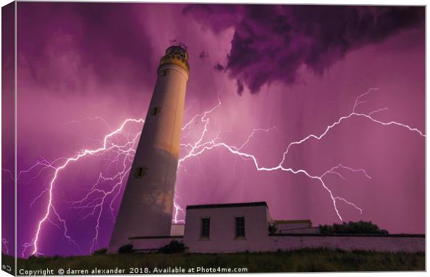 barns ness light house Canvas Print by D.APHOTOGRAPHY 