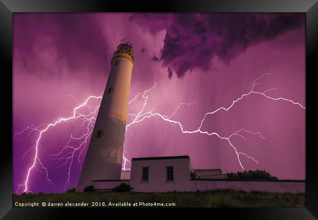 barns ness light house Framed Print by D.APHOTOGRAPHY 
