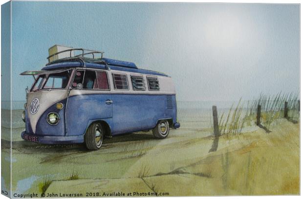 A much travelled campervan Canvas Print by John Lowerson