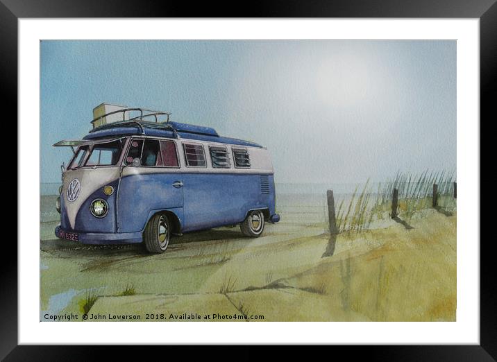 A much travelled campervan Framed Mounted Print by John Lowerson