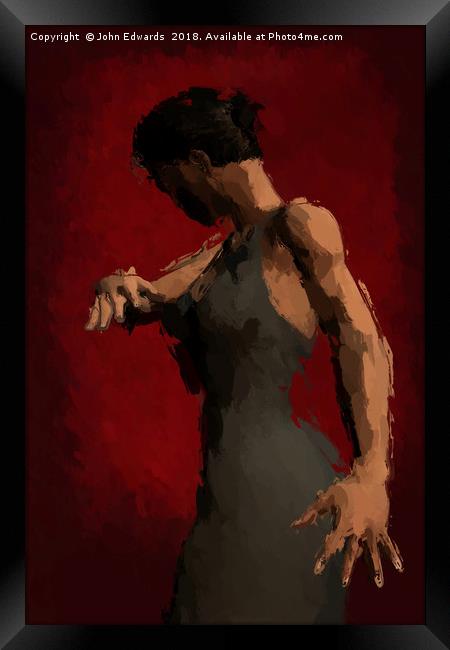 Flamenco Passion Framed Print by John Edwards