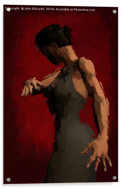 Flamenco Passion Acrylic by John Edwards