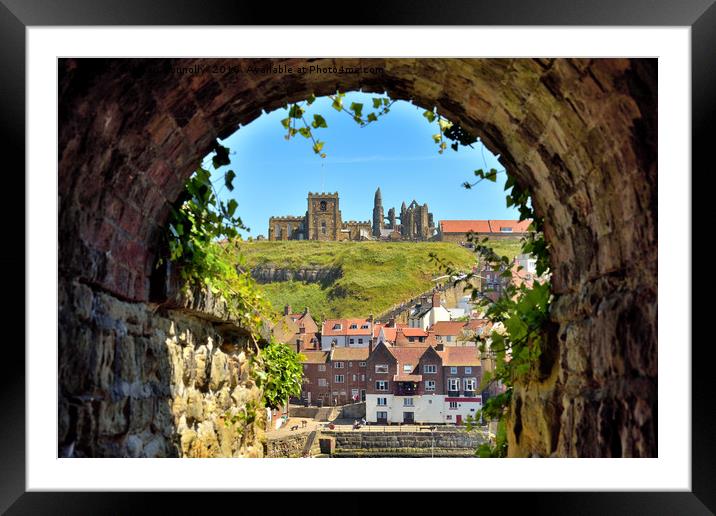 Whitby Abbey through The Arch Framed Mounted Print by Jason Connolly