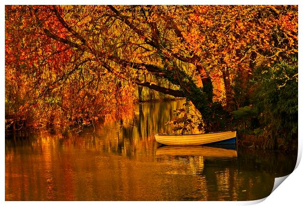Peaceful Backwater in Stamford, Lincolnshire Print by Martyn Arnold