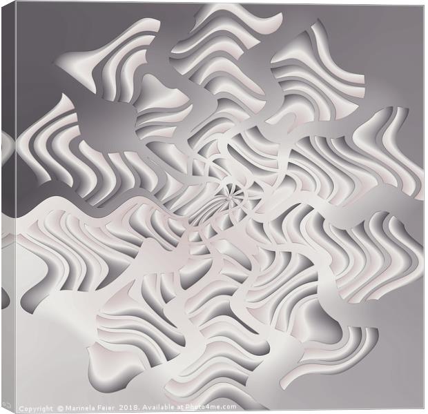 silver snowflake Canvas Print by Marinela Feier