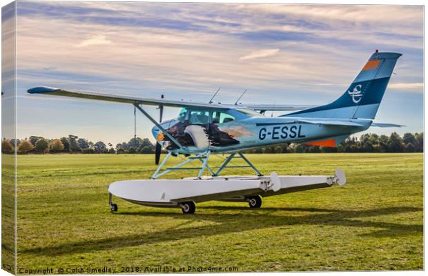 Cessna 182R Skylane Amphibian G-ESSL Canvas Print by Colin Smedley