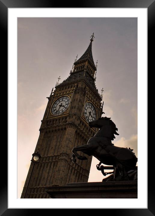 Big Ben Queen Elizabeth Tower Westminster Framed Mounted Print by Andy Evans Photos