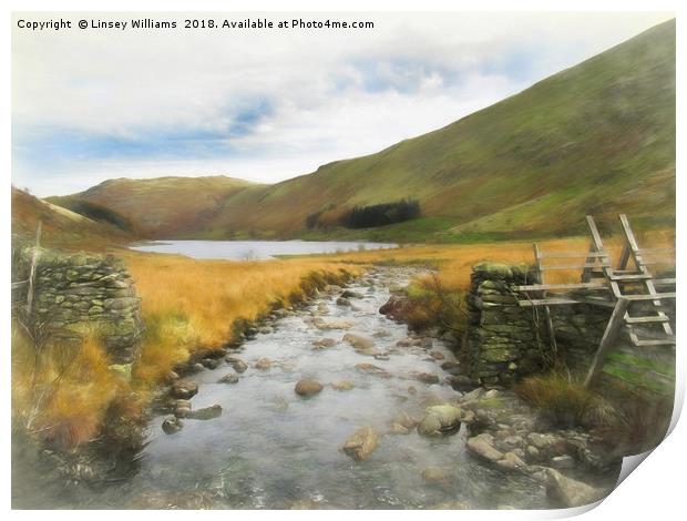 Hawesater, Cumbria Print by Linsey Williams