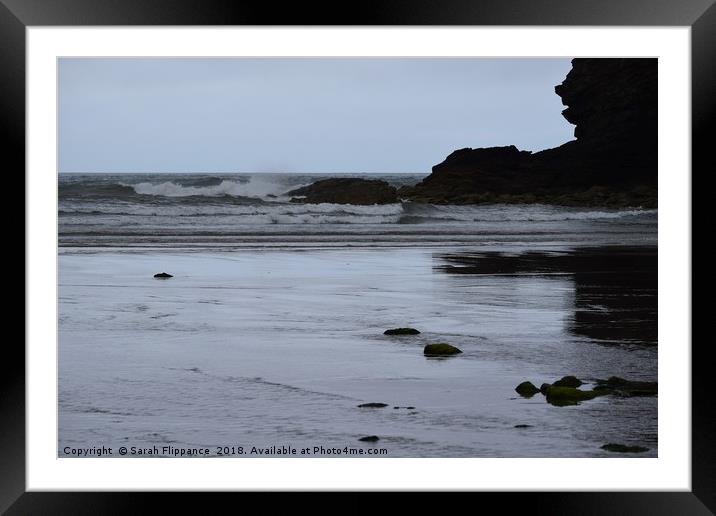 Face on Nolton Haven Beach  Framed Mounted Print by Sarah Flippance