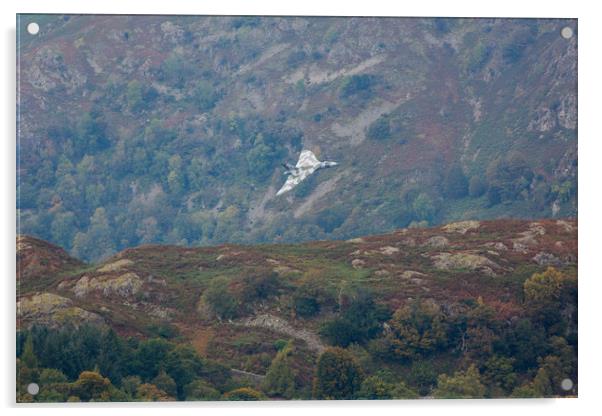 Vulcan Flypast at Ambleside Acrylic by Roger Green