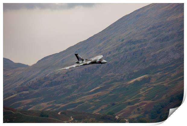 Vulcan Flypast at Ambleside Print by Roger Green