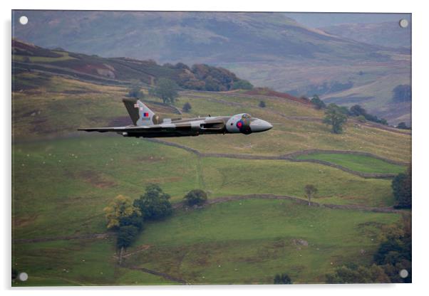 Vulcan Flypast at Ambleside Acrylic by Roger Green