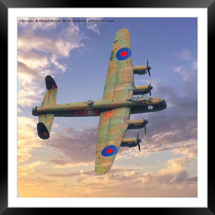 Canadian Lancaster Bomber 'Vera' Framed Mounted Print by Martyn Arnold