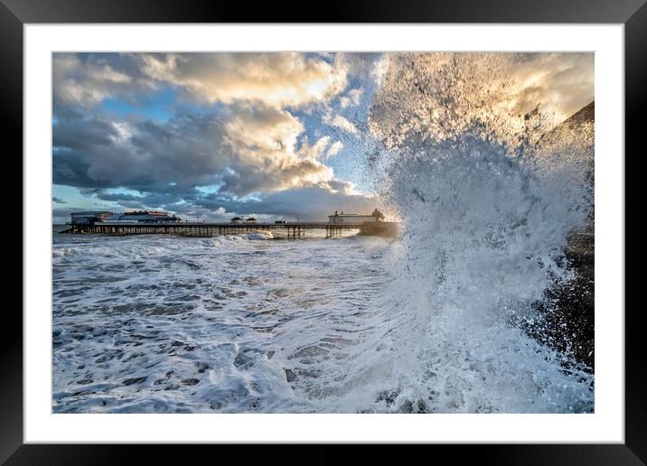 Crashing waves in Cromer Framed Mounted Print by Gary Pearson