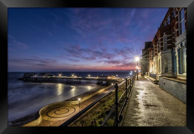 First colour of sunrise at Cromer  Framed Print by Gary Pearson