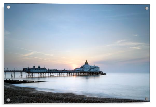 Sunrise over Eastbourne Pier Acrylic by Jenni Alexander