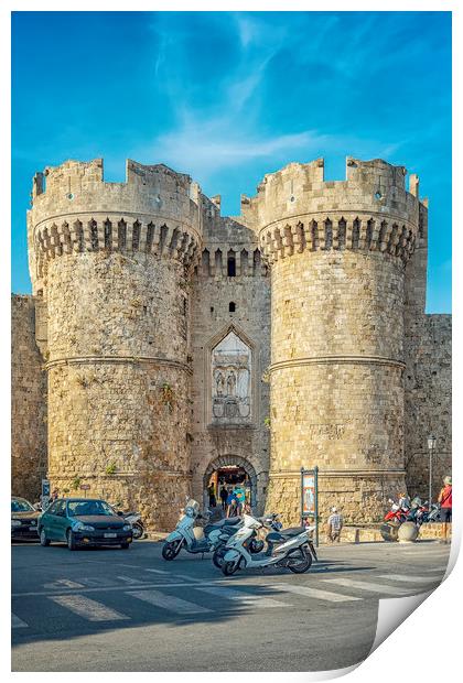 Rhodes Marina Gate Editorial Print by Antony McAulay