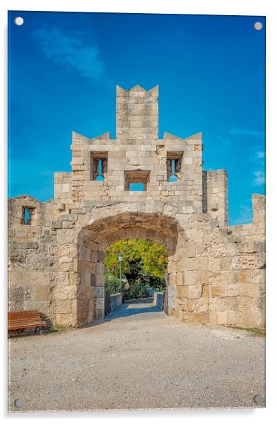 Rhodes Saint Pauls Gate Acrylic by Antony McAulay