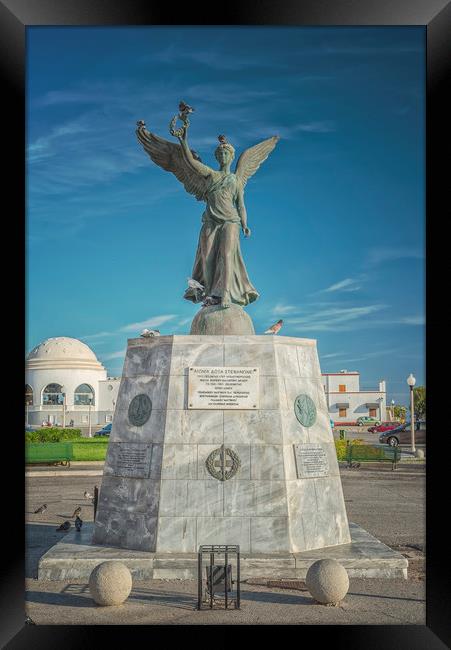 Rhodes Statue of Victory Framed Print by Antony McAulay